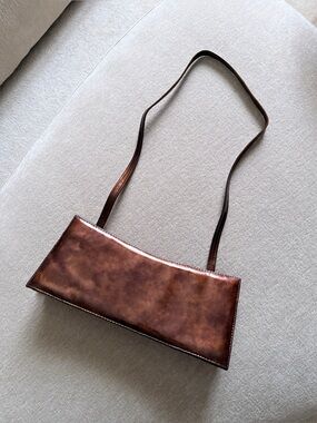 Brown East West Shoulder Bag